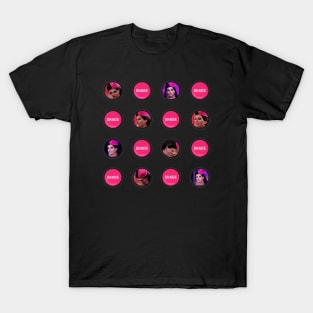 Jan Shade Button (Black) T-Shirt